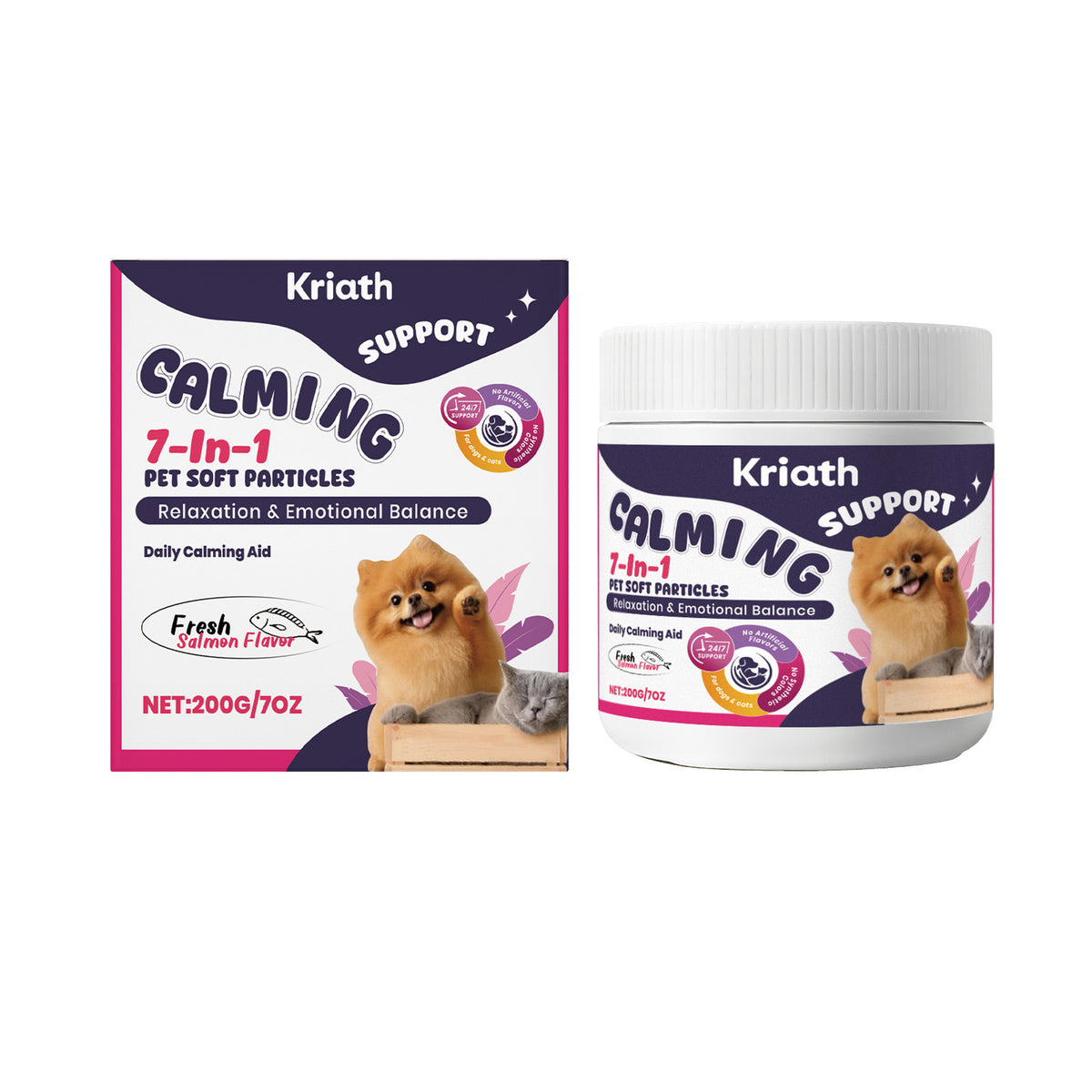 Calming Support Pet Soft Chews with Fish Oil, Probiotics & Pumpkin