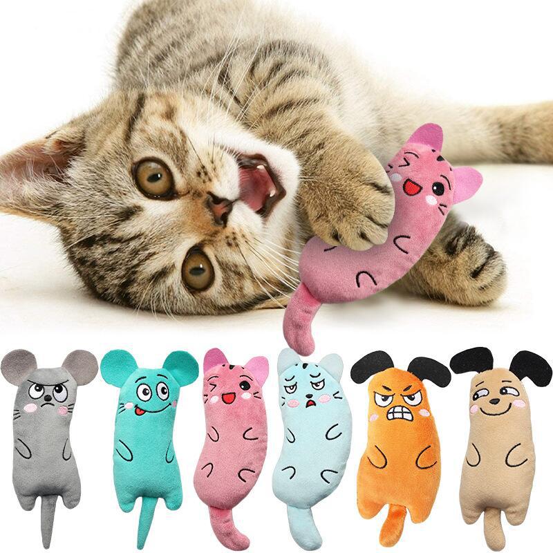 Cat Plush Toy with Mint Embroidery