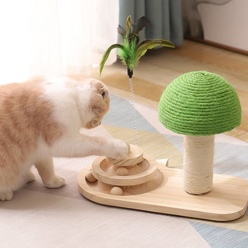 Cat Scratching Post Tree Tower with Sisal Balls