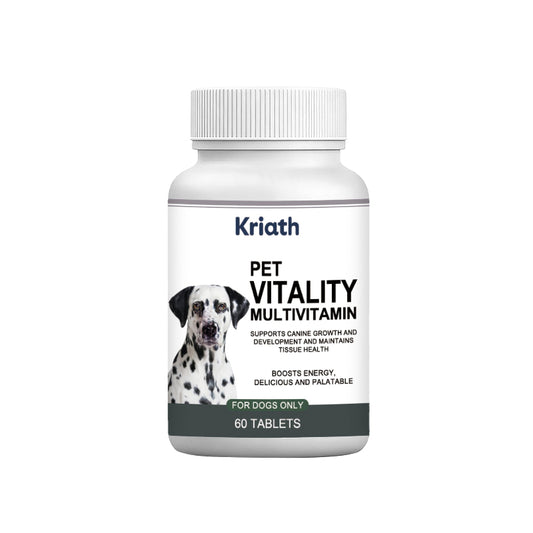 Dog Multivitamin Chewable Tablets with Flaxseed, Brewer's Yeast & Pumpkin Seed – 60 Count