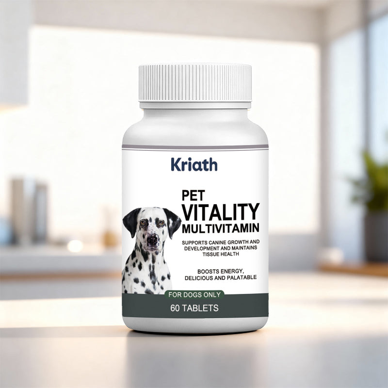 Dog Multivitamin Chews with Flaxseed, Brewer's Yeast and Pumpkin Seed – 60 Tablets