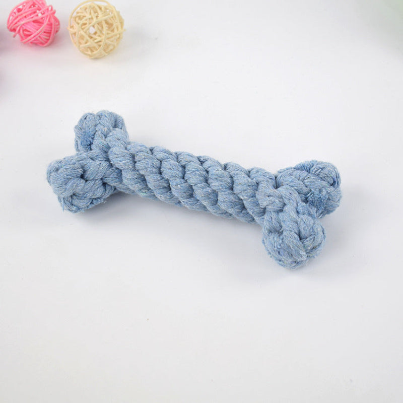 Interactive Bone Shaped Rope Chew Toy