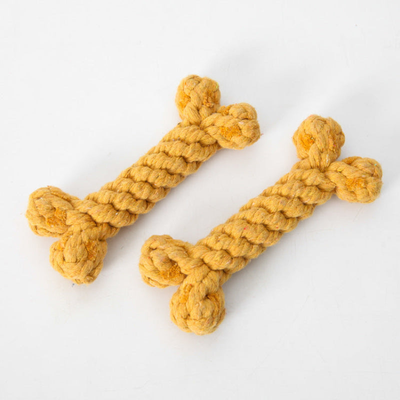 Knotted Cotton Rope Bone Toy for Dogs